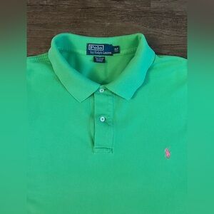 Polo Ralph Lauren Short Sleeve Knit Green Polo Mens‎ XLT Big & Tall Vintage D24